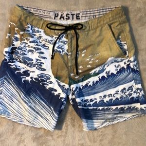 Men’s Paste Things is Cool Swim Trunks Size  32